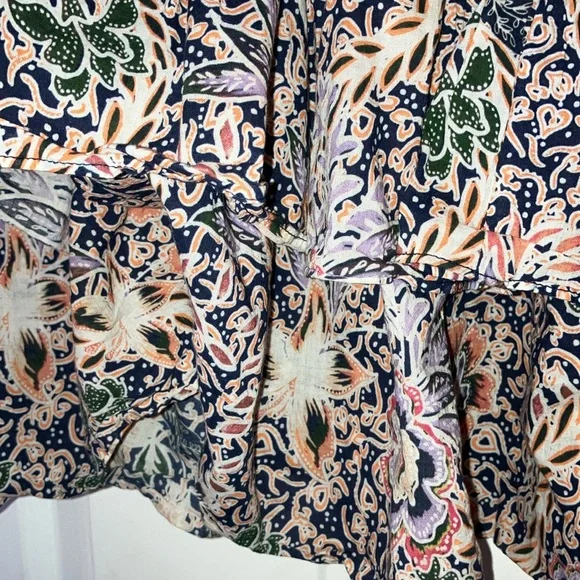 Rebecca minkoff ruffle mini floral skirt Sz s - Picture 4 of 5